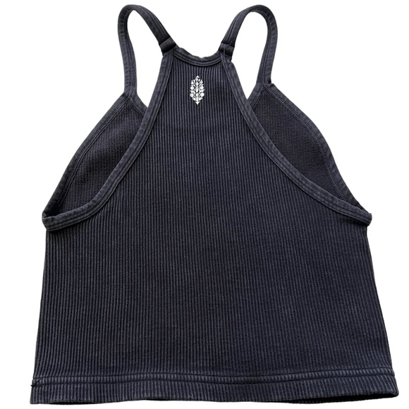 #1-Free People Happiness Runs Tank Black with Logo on Back New - Picture 2 of 3